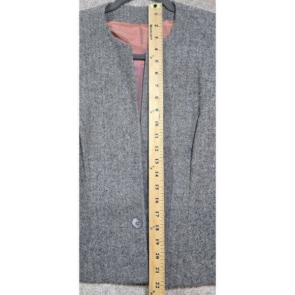 Kirkland Hall VTG Two-Piece Gray Wool Skirt Suit Tweed Lined USA Made Women's 12 - Picture 2 of 16